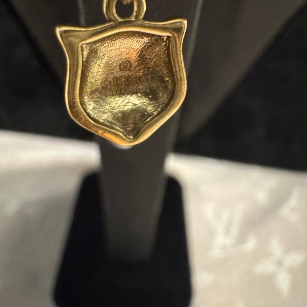 Gucci Marmont GG Gold Necklace with Blue and White Accents - Picture 4 of 5